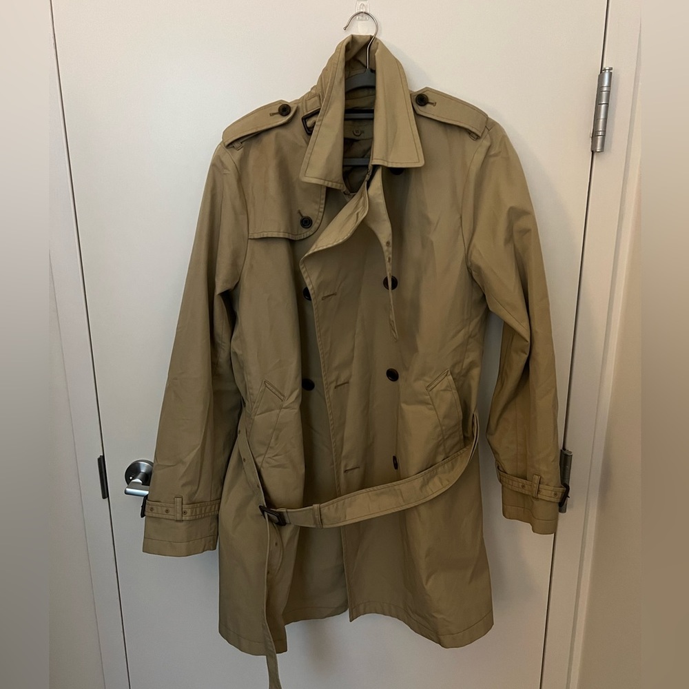 Uniqlo Trench Coat Khaki Size Medium